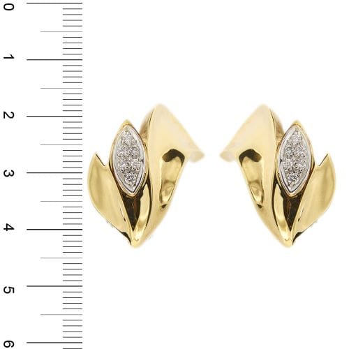 Boucles d'oreilles Damiani - Boucles d’oreilles clous en or jaune et diamants 58 Facettes 20545
