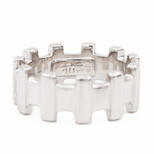 Bague 51 Zolotas Bague Alliance  Or blanc 58 Facettes 2057824CN
