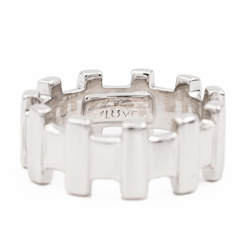 Bague 51 Zolotas - Bague alliance en or blanc 18 carats 58 Facettes 2057824CN