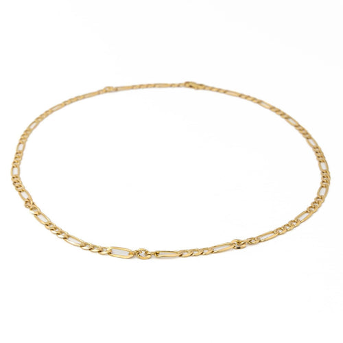 Collier Collier maille Figaro en or jaune 18 carats 58 Facettes 2057875CN