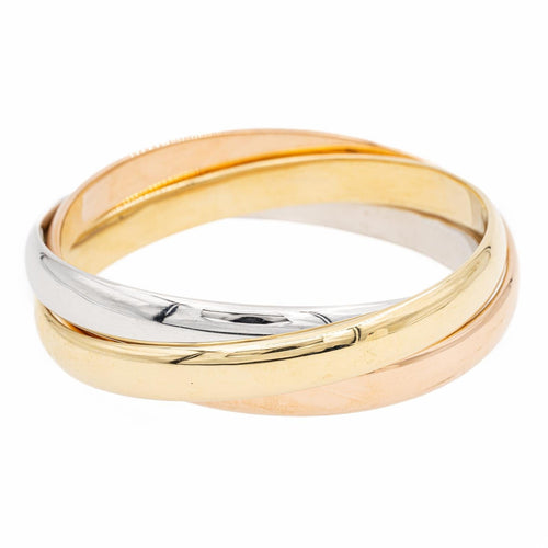 Bracelet Bracelet trilogie en or blanc, or jaune et or rose 18 carats 58 Facettes 2058147CN