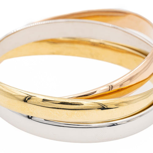 Bracelet Bracelet trilogie en or blanc, or jaune et or rose 18 carats 58 Facettes 2058147CN