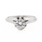 Bague 54 Bague solitaire en or blanc 18 carats avec diamant taille brillant 58 Facettes 2058191CN