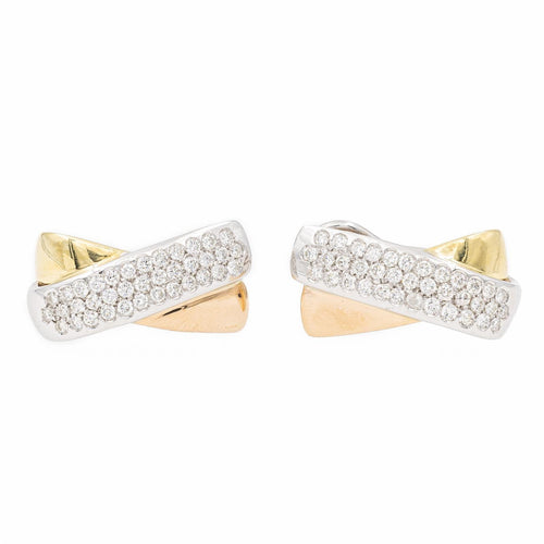Boucles d'oreilles Boucles d'oreilles Clips Or blanc, Or jaune, Or rose Diamant 58 Facettes 2075235CN