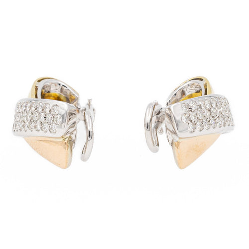 Boucles d'oreilles Boucles d’oreilles clips - 3 ors 18 carats et diamants 58 Facettes 2075235CN
