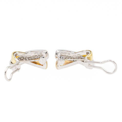 Boucles d'oreilles Boucles d’oreilles clips - 3 ors 18 carats et diamants 58 Facettes 2075235CN