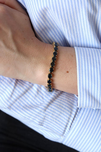 Bracelet Bracelet en or jaune 18 carats aux saphirs ovales 58 Facettes 2075330CN