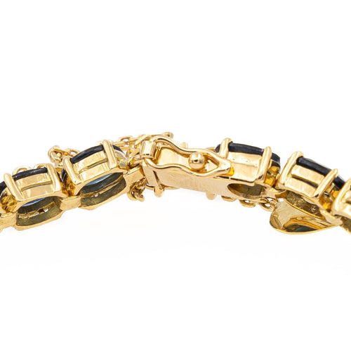 Bracelet Bracelet en or jaune 18 carats aux saphirs ovales 58 Facettes 2075330CN