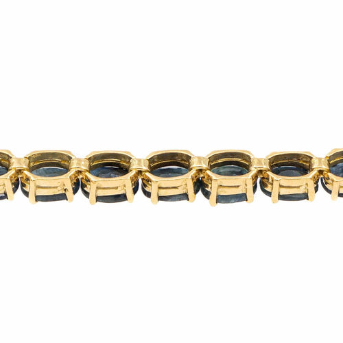 Bracelet Bracelet en or jaune 18 carats aux saphirs ovales 58 Facettes 2075330CN