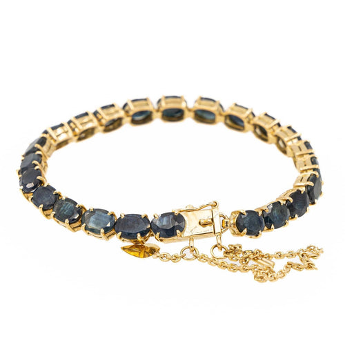 Bracelet Bracelet en or jaune 18 carats aux saphirs ovales 58 Facettes 2075330CN