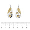Boucles d'oreilles Boucles d’oreilles pendantes fleur en or jaune et or blanc 18 ct 58 Facettes 20837