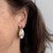 Boucles d'oreilles Boucles d’oreilles pendantes fleur en or jaune et or blanc 18 ct 58 Facettes 20837