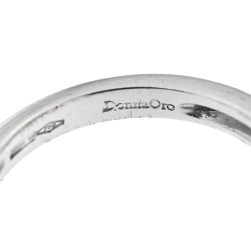 Bague 50 Donna Oro - Bague solitaire en or blanc avec diamant 0,07 ct 58 Facettes 20895