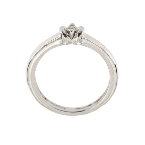 Bague 50 Donna Oro - Bague solitaire en or blanc avec diamant 0,07 ct 58 Facettes 20895