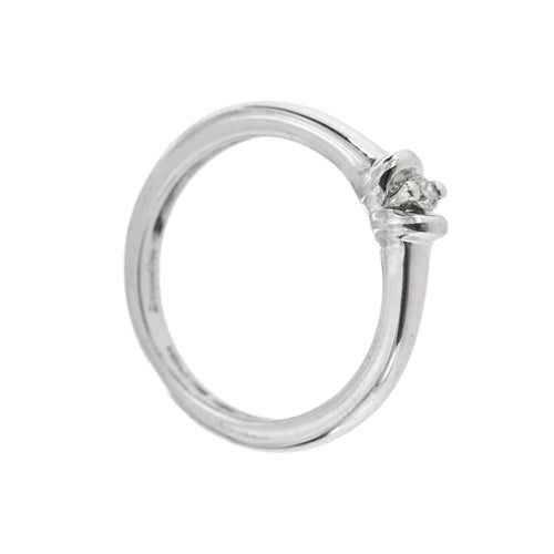 Bague 50 Donna Oro - Bague solitaire en or blanc avec diamant 0,07 ct 58 Facettes 20895