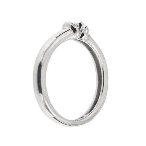 Bague 50 Donna Oro - Bague solitaire en or blanc avec diamant 0,07 ct 58 Facettes 20895