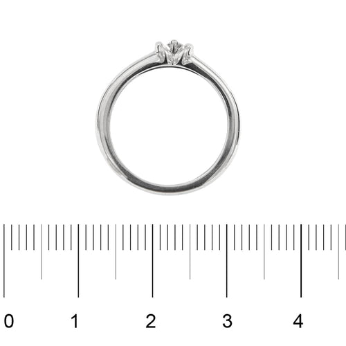 Bague 50 Donna Oro - Bague solitaire en or blanc avec diamant 0,07 ct 58 Facettes 20895