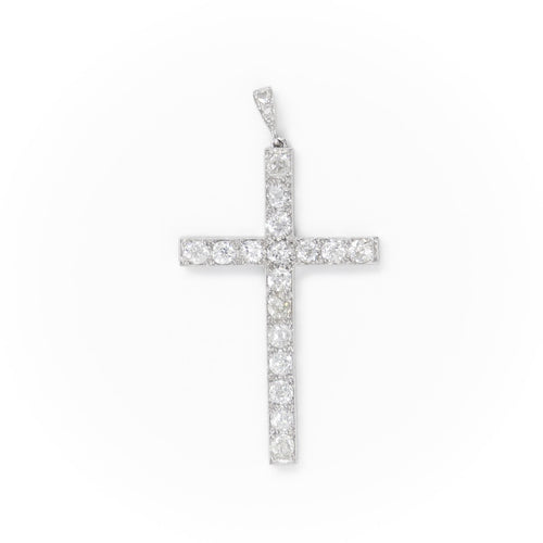 Pendentif Pendentif Croix Platine Diamant 58 Facettes 2090641CN