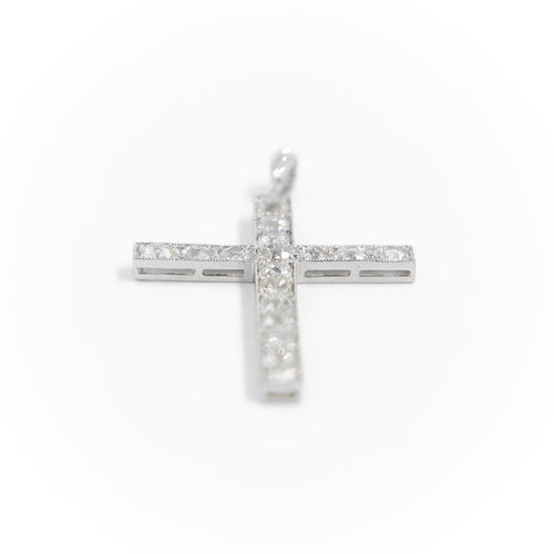 Pendentif Pendentif Croix Platine Diamant 58 Facettes 2090641CN