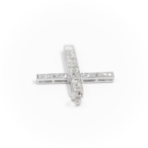 Pendentif Pendentif Croix Platine Diamant 58 Facettes 2090641CN