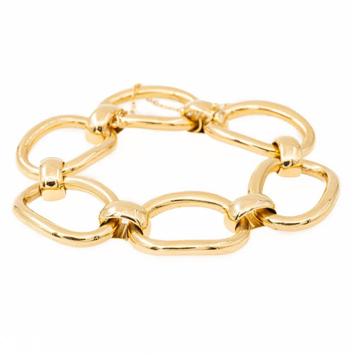 Bracelet Bracelet à grosses mailles en or jaune 18 carats 58 Facettes 2093957CN