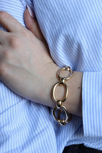 Bracelet Bracelet à grosses mailles en or jaune 18 carats 58 Facettes 2093957CN