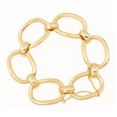 Bracelet Bracelet à grosses mailles en or jaune 18 carats 58 Facettes 2093957CN