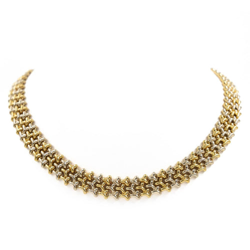 Collier Chimento - Collier articulé en or jaune et blanc 18 carats avec diamant 58 Facettes 2099898CN