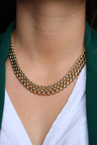 Collier Chimento - Collier articulé en or jaune et blanc 18 carats avec diamant 58 Facettes 2099898CN