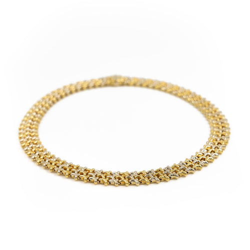 Collier Chimento - Collier articulé en or jaune et blanc 18 carats avec diamant 58 Facettes 2099898CN