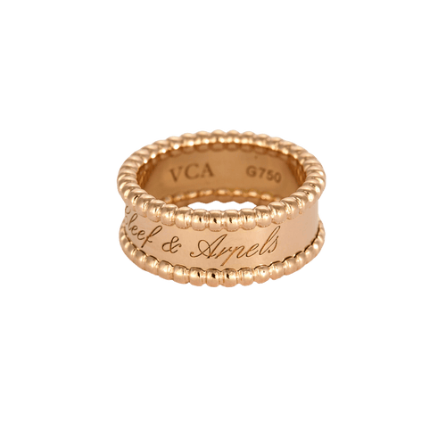 Bague 50 Van Cleef & Arpels - Bague Perlée Signature en or rose 58 Facettes BO/250001 RIV