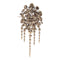 Broche Broche trembleuse florale ancienne en or rose 14K et diamants 58 Facettes 21028-0240