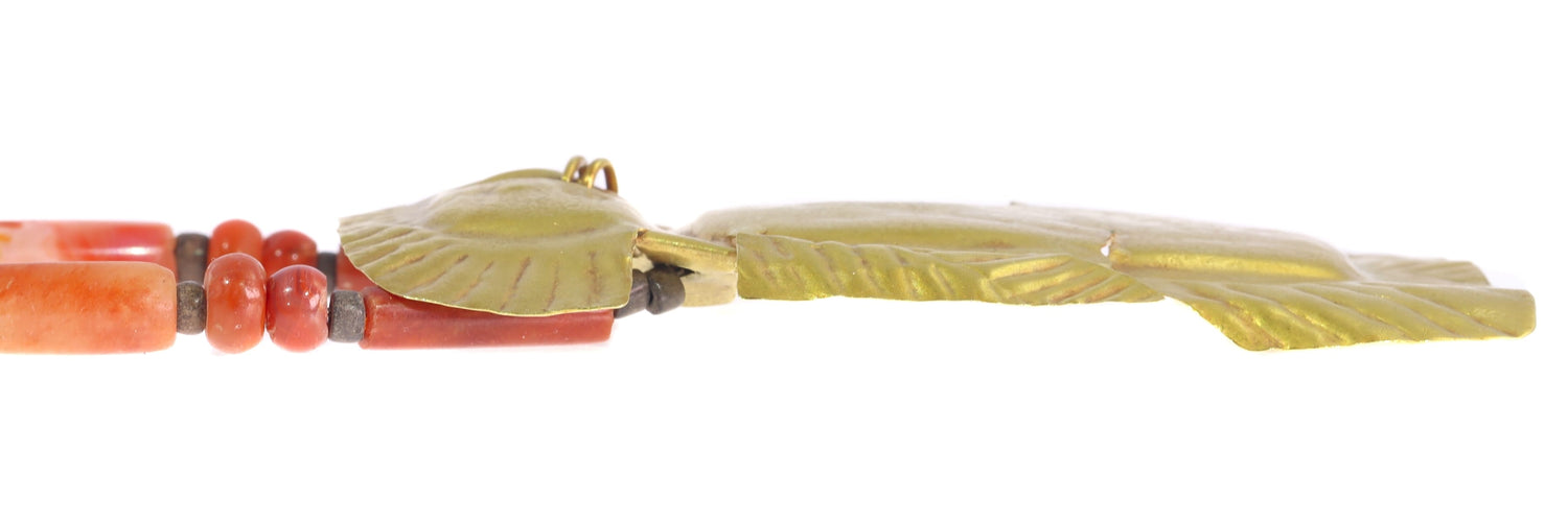 Collier Pendentif précolombien - Oiseau anthropomorphe en or avec collier 58 Facettes 21055-0157