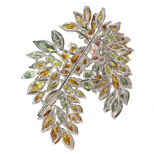 Broche Broche vintage années 1970 en or blanc 18K et diamants fantaisie 58 Facettes 21092-0149