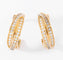 Boucles d'oreilles Cartier - Boucles d'oreilles créoles Trinity en or jaune et diamants 58 Facettes 1