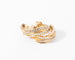 Boucles d'oreilles Cartier - Boucles d'oreilles créoles Trinity en or jaune et diamants 58 Facettes 1
