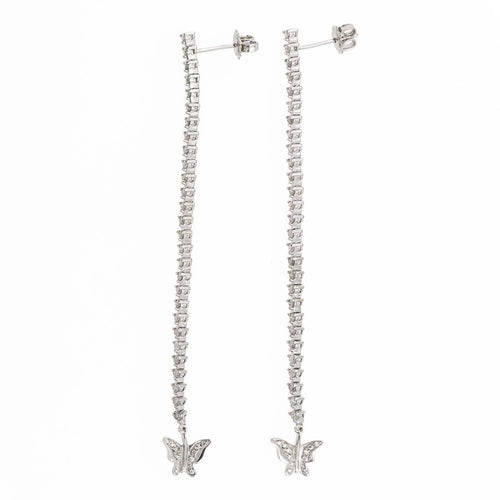 Boucles d'oreilles Boucles d'oreilles Ligne Or blanc Diamant 58 Facettes 2110873CN