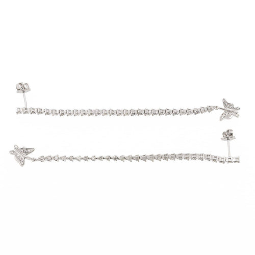 Boucles d'oreilles Boucles d'oreilles Ligne Or blanc Diamant 58 Facettes 2110873CN
