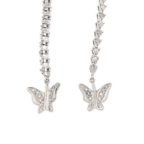 Boucles d'oreilles Boucles d'oreilles Ligne Or blanc Diamant 58 Facettes 2110873CN