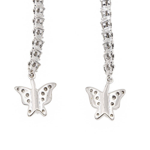 Boucles d'oreilles Boucles d'oreilles Ligne Or blanc Diamant 58 Facettes 2110873CN