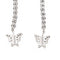 Boucles d'oreilles Boucles d’oreilles ligne de diamants en or blanc 18 carats 58 Facettes 2110873CN