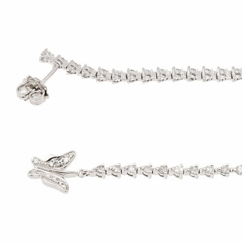 Boucles d'oreilles Boucles d'oreilles Ligne Or blanc Diamant 58 Facettes 2110873CN