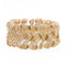 Bracelet Bracelet manchette en or jaune 18 carats, maille torsadée 58 Facettes 2129618CN
