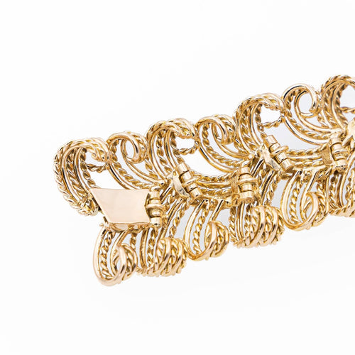 Bracelet Bracelet manchette en or jaune 18 carats, maille torsadée 58 Facettes 2129618CN