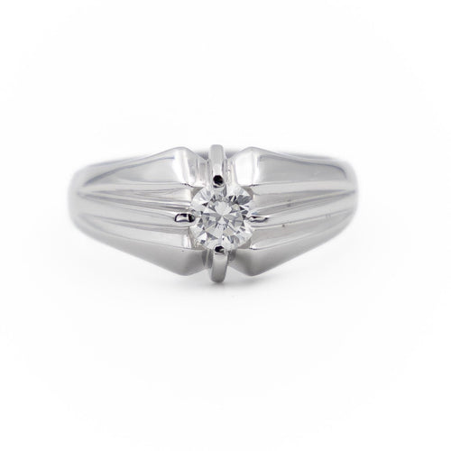 Bague 63 Bague Solitaire Or blanc Diamant 58 Facettes 2133833CN