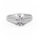 Bague 63 Bague solitaire en or blanc 18 carats avec diamant taille brillant 58 Facettes 2133833CN
