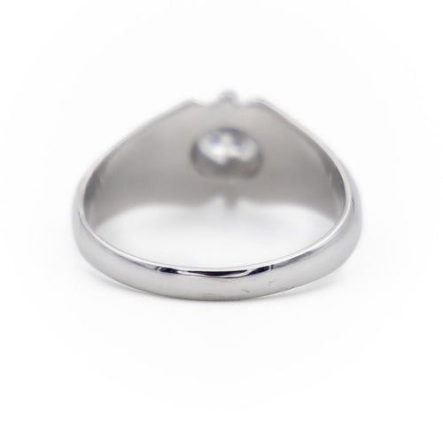 Bague 63 Bague solitaire en or blanc 18 carats avec diamant taille brillant 58 Facettes 2133833CN