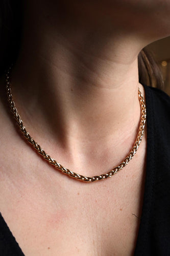 Collier Collier maille palmier en or jaune 18 carats 58 Facettes 2139585CN