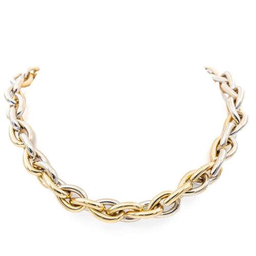 Collier Collier en or jaune et or blanc 18 carats 58 Facettes 2140265CN