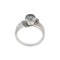 Bague 56 Bague en or blanc 18 ct avec aquamarine et diamants 58 Facettes 21456